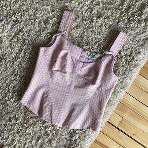 Carlisle Boned Zip Up Multi Colour Corset Top